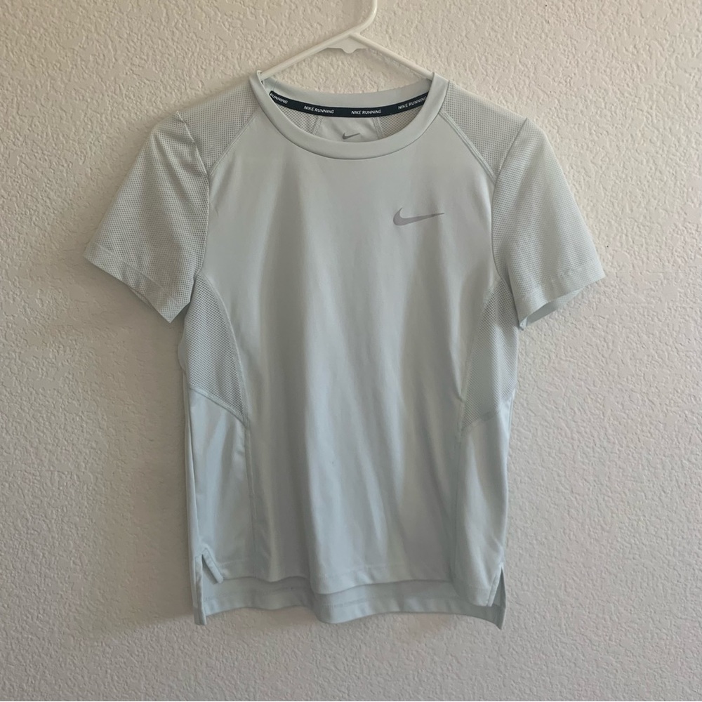 Petite Seafoam Green Nike Running Mesh Sleeve Top XS